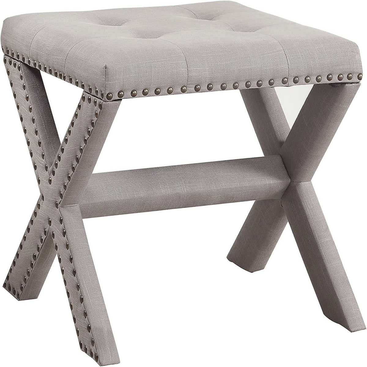Upholstered Accent Bench With Nailhead Trim