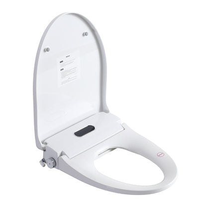 Smart Bidet Toilet Seat & Side Knob Adjustable Heated Seat With Water Temperature And Pressure Adjustment Portable Bidet - White