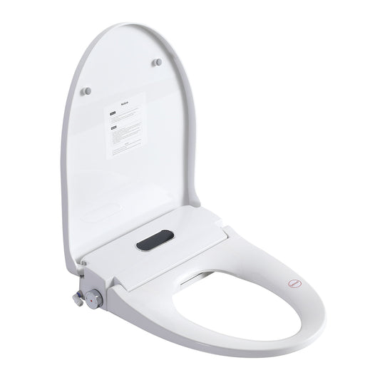 Smart Bidet Toilet Seat With Side Knob Adjustable Heated Seat With Water Temperature And Pressure Adjustment Portable Bidet - White