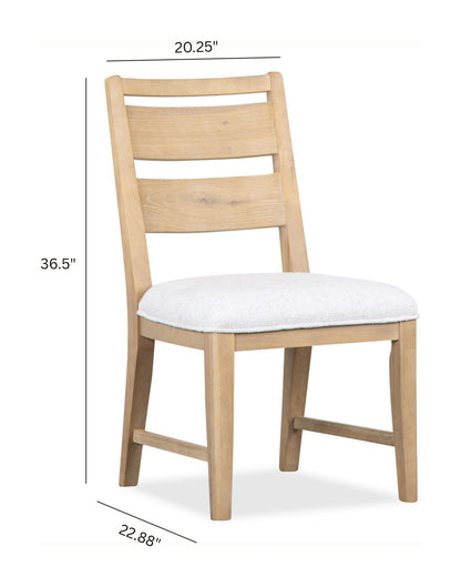 Somerset - Dining Side Chair With Upholstered Seat (Set of 2) - Butternut and Omari Natural
