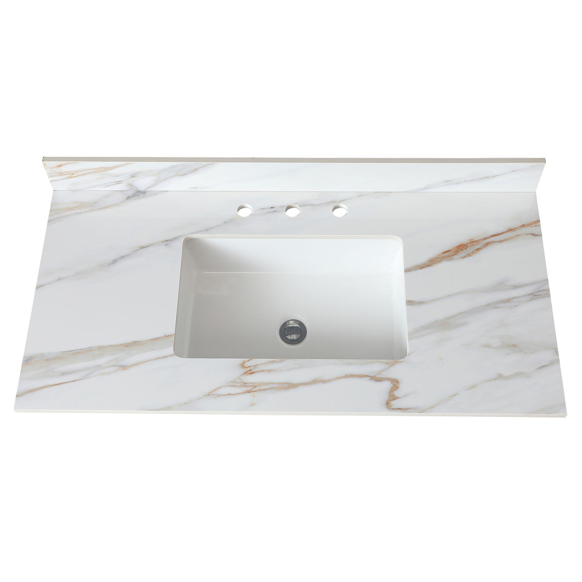 Vanity Top With Undermount Sink And Backsplash, Sintered Stone
