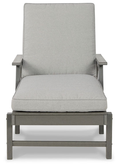 Visola - Chaise Lounge with Cushion - Gray