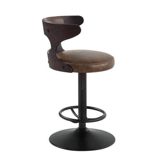 Saba - Adjustable Stool With Swivel - Brown