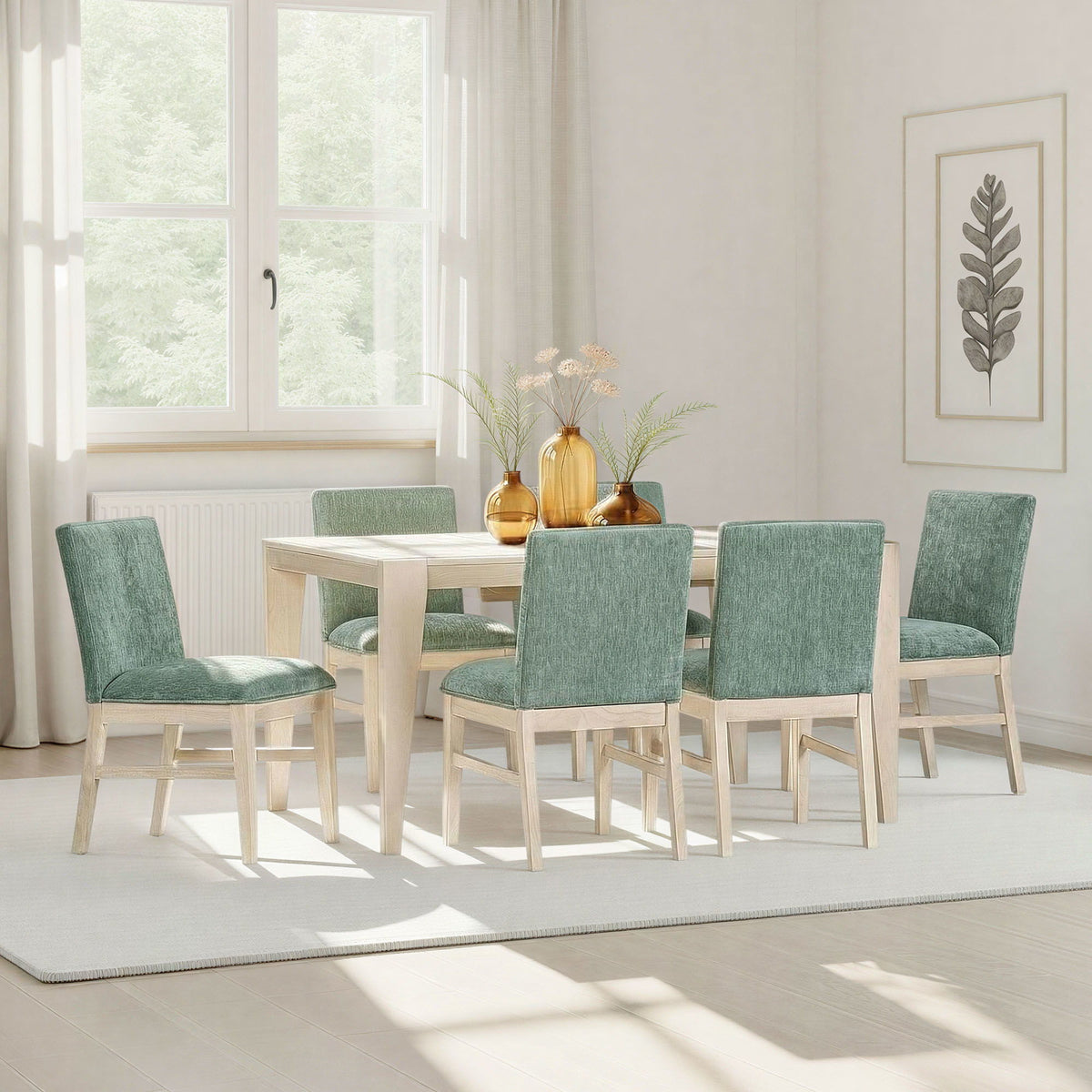 West End - Parson Chair With Sage Green Upholstery