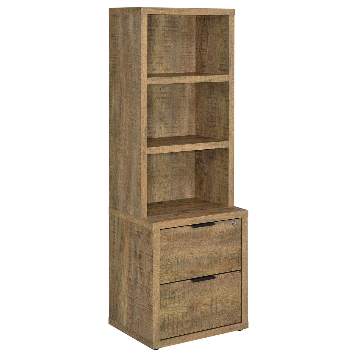 Geary - 3 Shelf Bookcase With USB Charging And Lockable Top Drawer