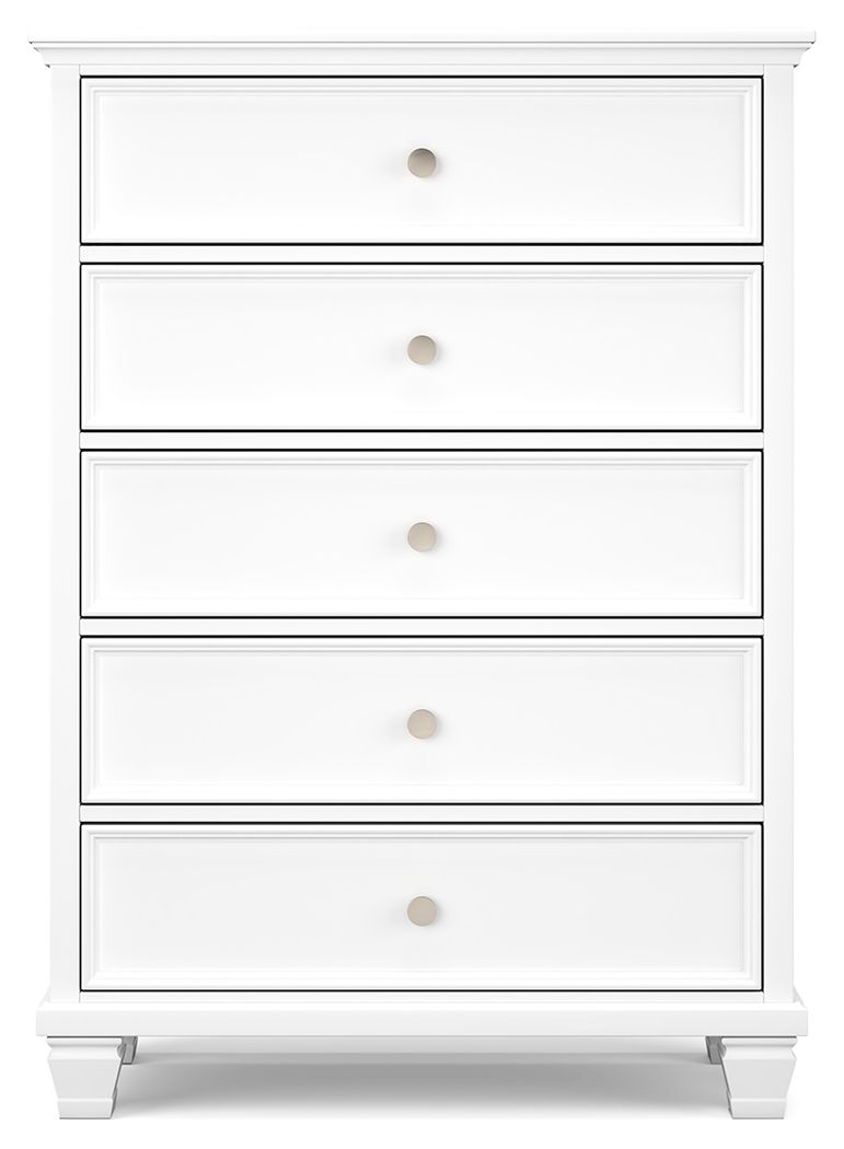 Fortman - Five Drawer Chest - White
