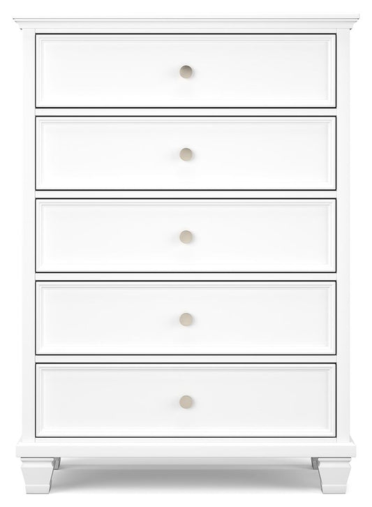 Fortman - Five Drawer Chest - White