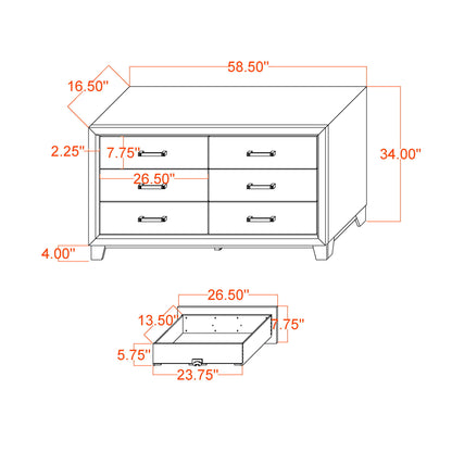 Soluto - Dresser - Black / Gray