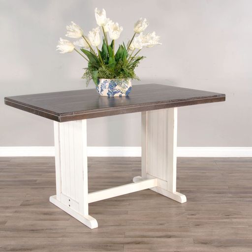 Carriage House - Counter Table - Cottage White / Europen Dark