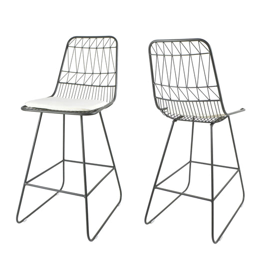 Yearning - Iron Counter Stool With Water Resistant Cushion