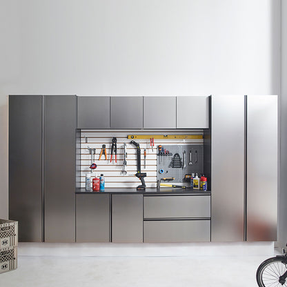 Nova Series - Garage Cabinet Set A With Soft Closing Doors - Dark Gray