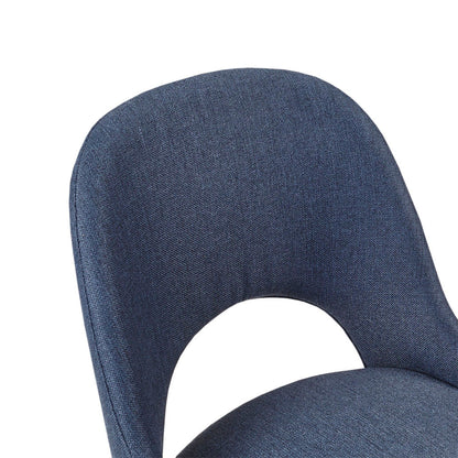 Dining Side Chair Upholstered Textured (Set of 2) - Navy