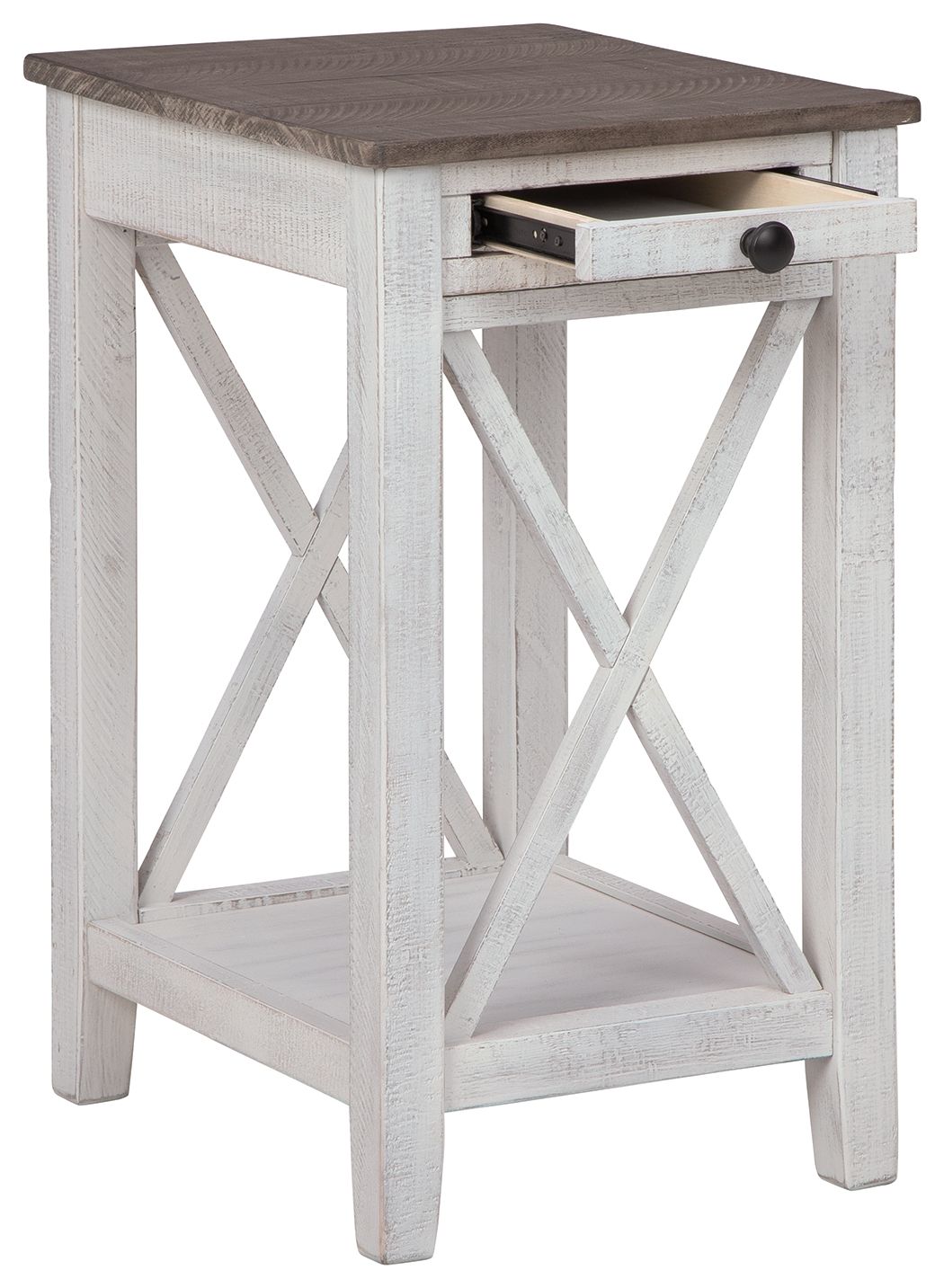 Adalane - Accent Table - White / Gray