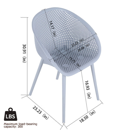 4 Pack Lounge Chair Set With Long Table
