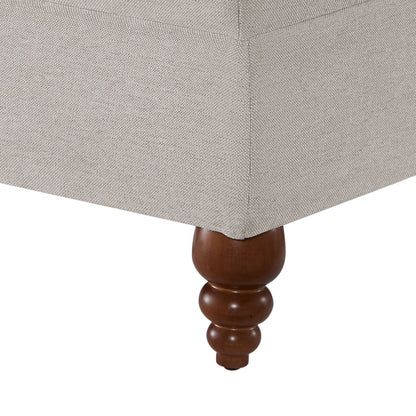 Candor - Ottoman Upholstered Footrest - Beige / Gray