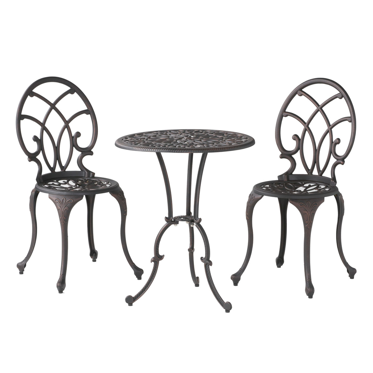 Charleston 3 Pieces Cast Bistro Set - Copper