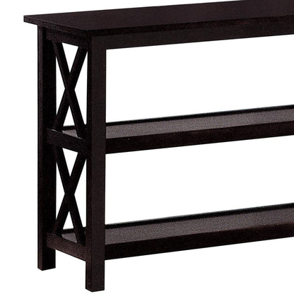 Sofa Table With Shelf - Brown