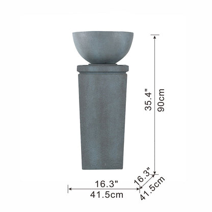 Zen Bowl Water Fountain, Outdoor Bird Feeder / Bath Fountains, Relaxing Water Feature For Garden