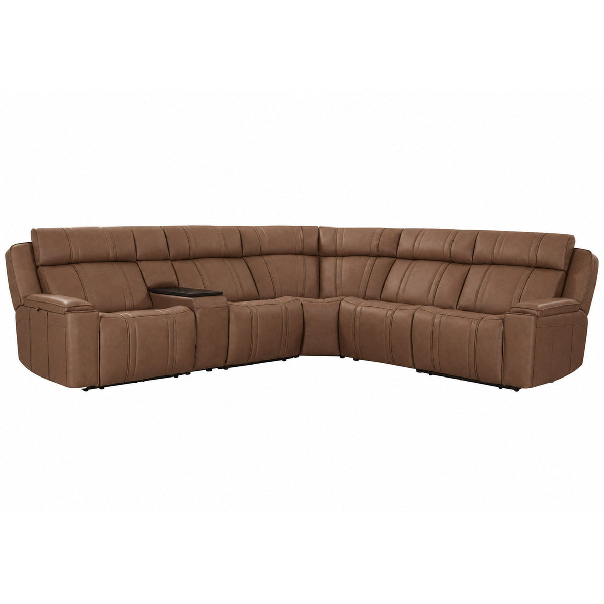 Sausalito - 6 Piece Modular Zero Gravity Power Reclining Sectional with Power Adjustable Headrests - Spice Envy