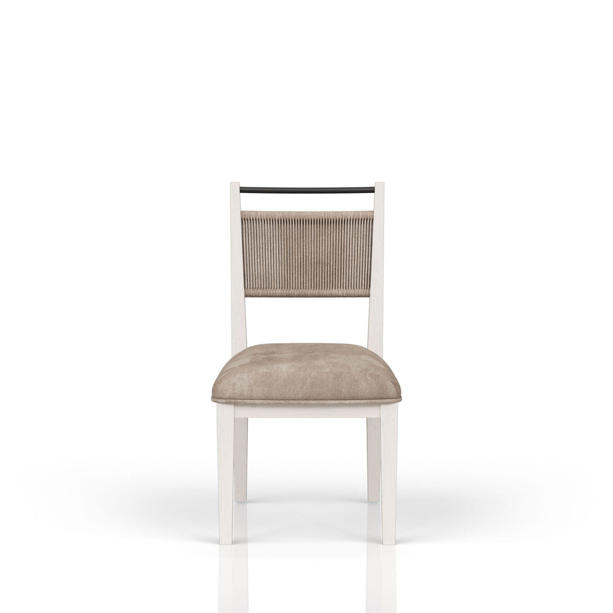 Rope Back Chair - Beige / Carmel