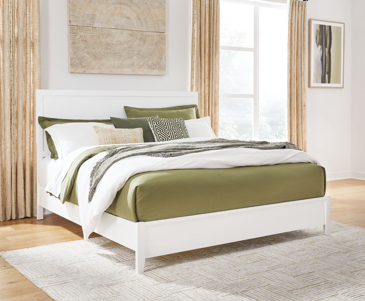 Binterglen - 3 Pc. - Dresser, Mirror, California King Panel Bed - White