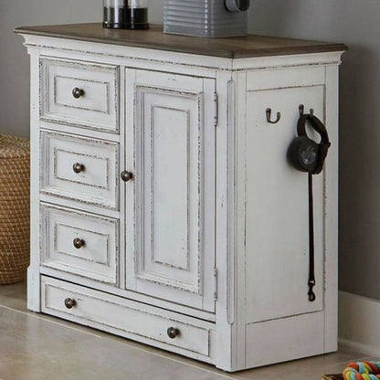 Magnolia Manor - Pet Feeder Cabinet - Antique White