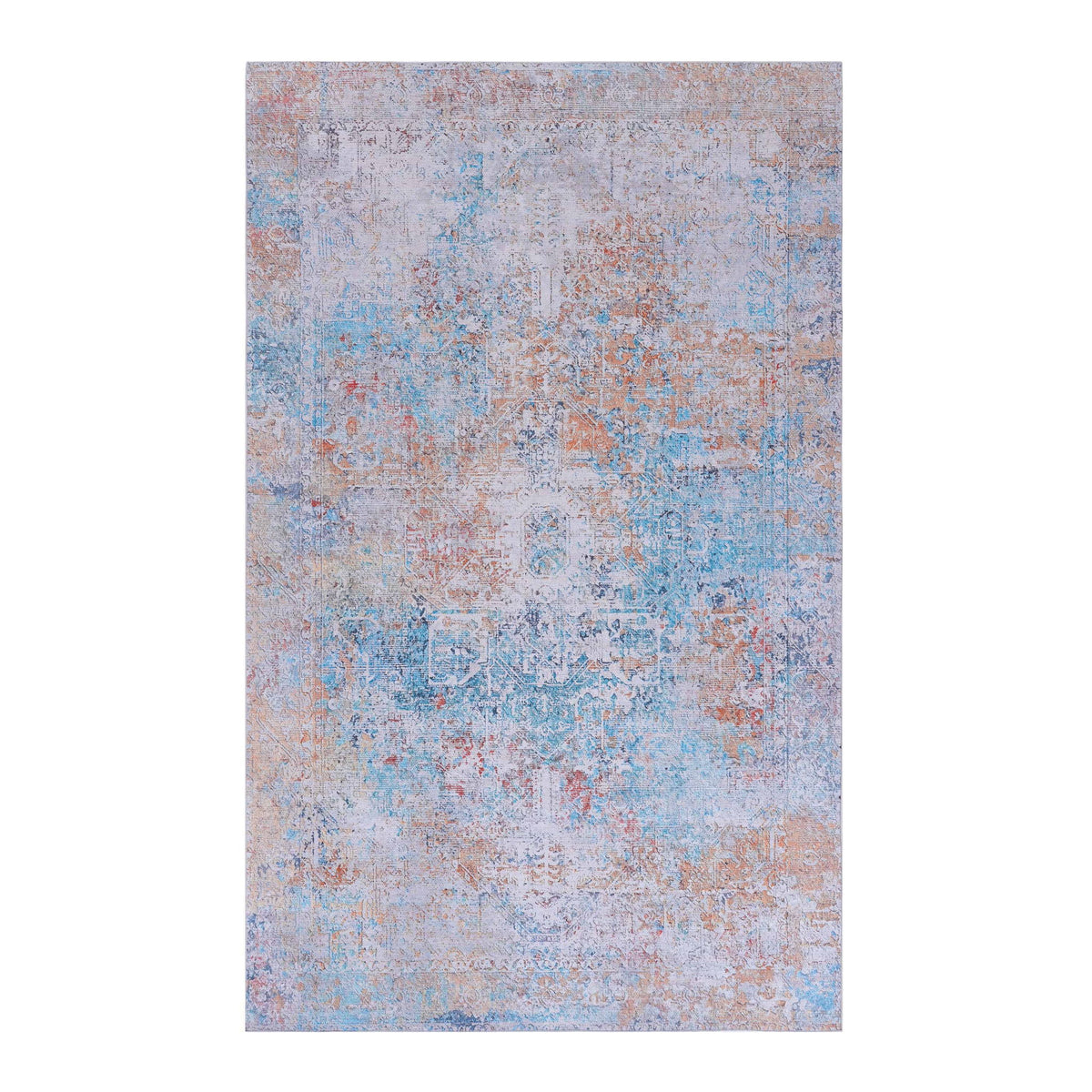 Maval - 6' X 9' Washable Area Rug - Yellow