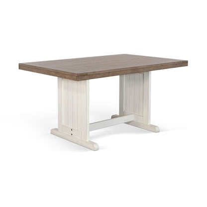 Pasadena - Rectangular Wood Dining Table - Buckskin / Marble White