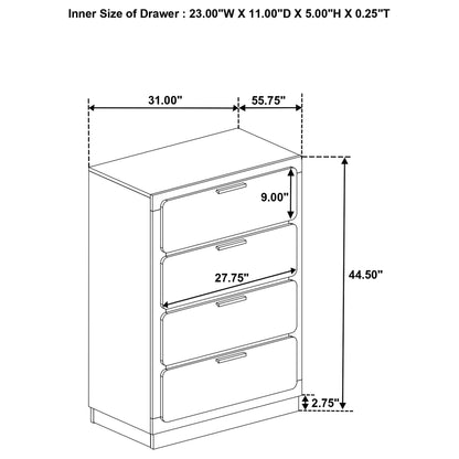 Sophia - 4 Drawer Chest