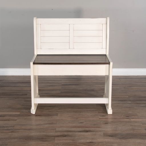 Carriage House - Counter Height Breakfast Nook Set - Cottage White / Europen Dark