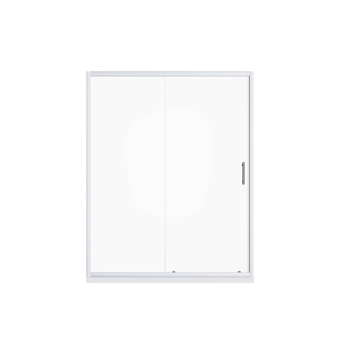 Pivot Shower Door With Handle, 1 / 4" Thick - Chrome