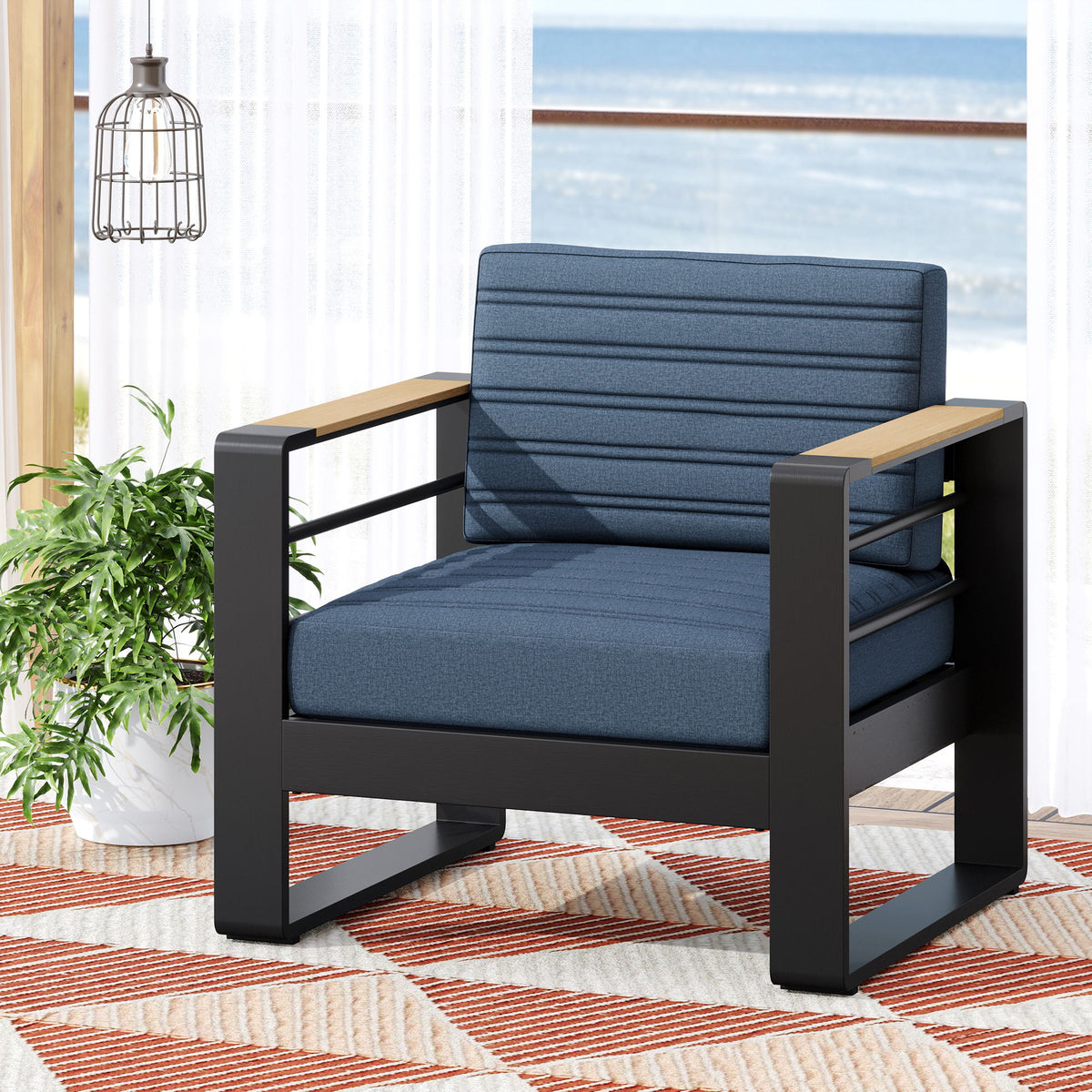 Giovanna - Club Chair Set With Aluminum Frame