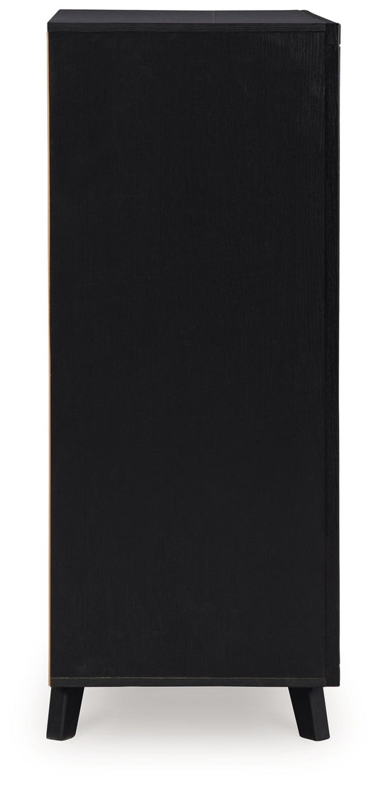 Danziar - Five Drawer Wide Chest - Black