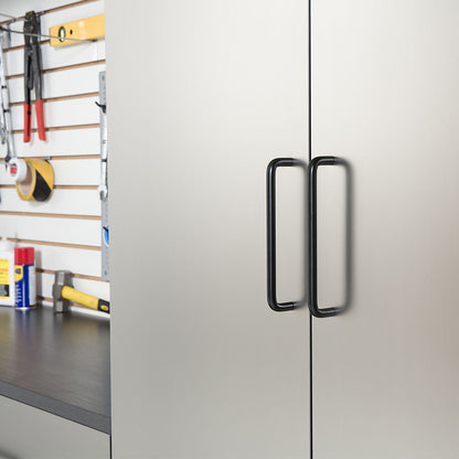 Astro Series - Wall Mounted Storage Cabinet With Soft Closing Drawers - Metallic Gray