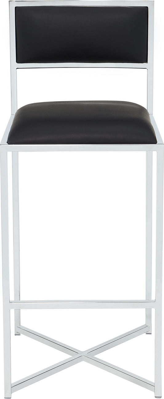 Amalfi - X-Base Stool (Set of 2) - Soot / Chrome