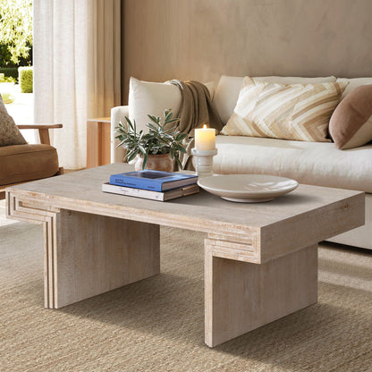 American Vintage Industrial Coffee Table, Double Tier Design