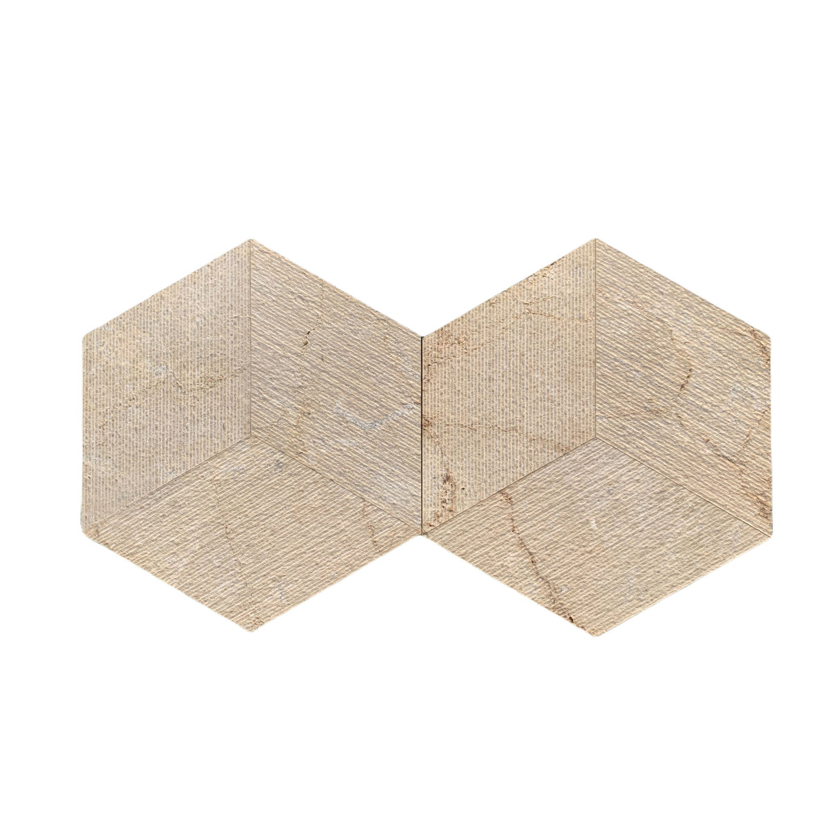 Hexagon Natural Marble Polished Tile For Wall And Floor (Set of 12)