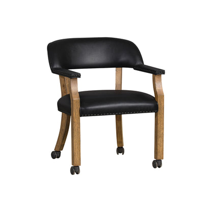Curved Back Game Chair - Whiskey / Black