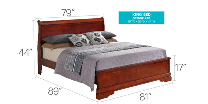 Sleigh Bed With Low Footboard