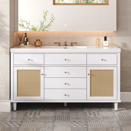 Modern Bathroom Vanity With Sink, Soft Close Drawers