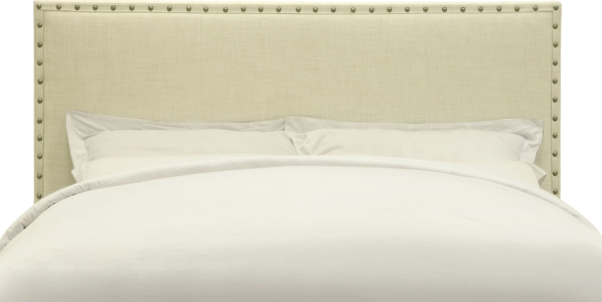 Geneva Tavel - King Nailhead Upholstered Headboard - Tumbleweed