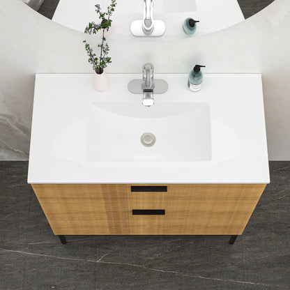 Premium Rectangular Vanity Top With Single Faucet Hole And Overflow