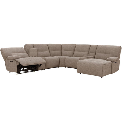 Lucius - 7 Piece Modular Zero Gravity Power Reclining Sectional With Right Arm Facing Chaise - Gellar Earth