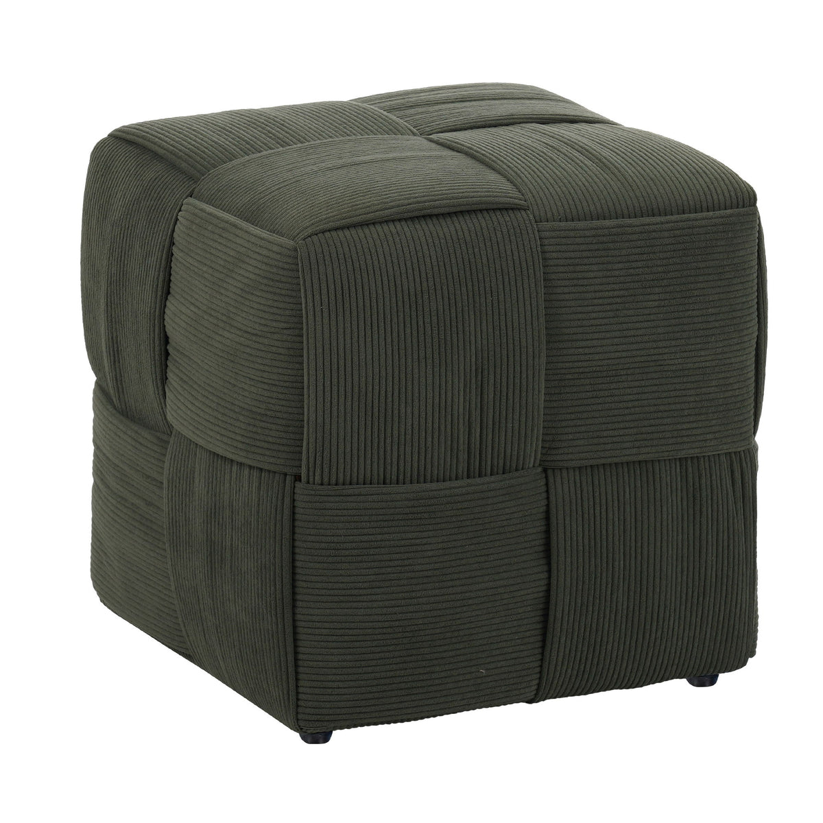 Modern Ottoman Foot Rest With Woven Design
