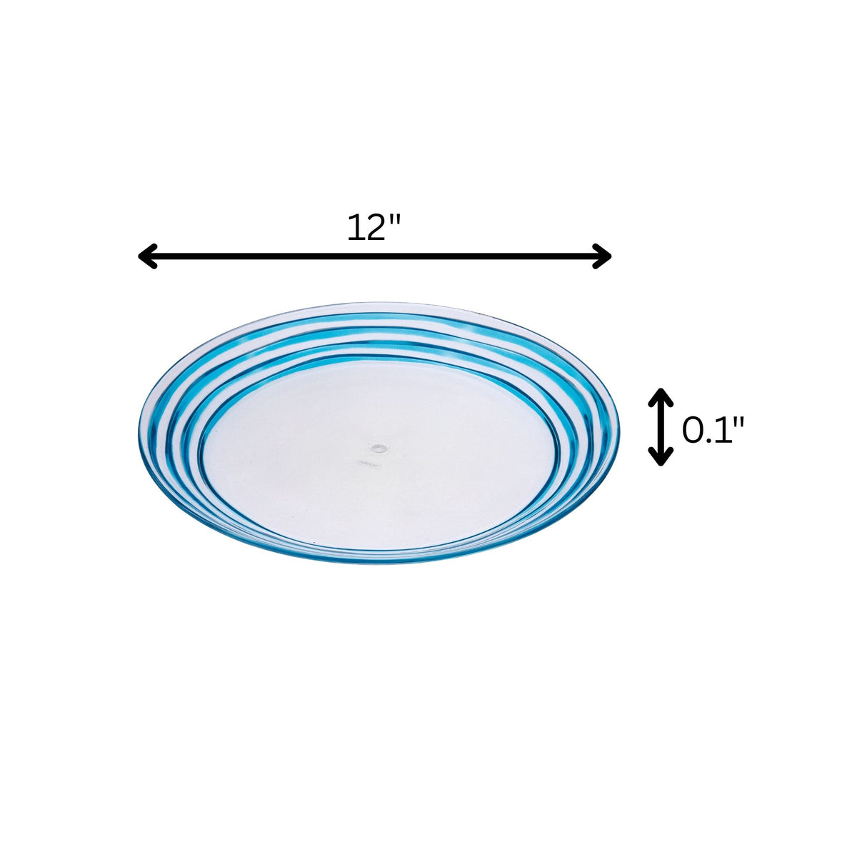 Designer Swirl Acrylic Dinner Plates (Set of 4)
