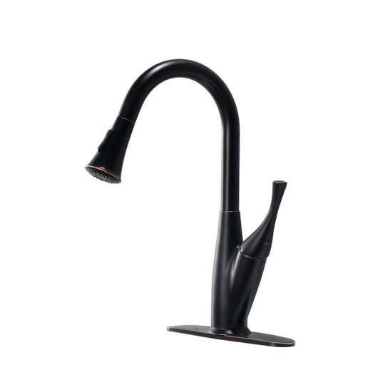 Kitchen Faucet With Pull Out Sprayer - Oil-Rubbed Bronze