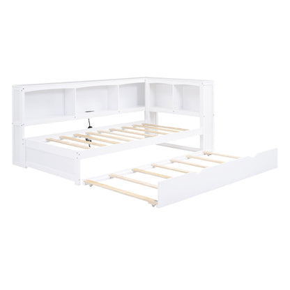 Daybed With Trundle, Storage Cabinets, USB Ports
