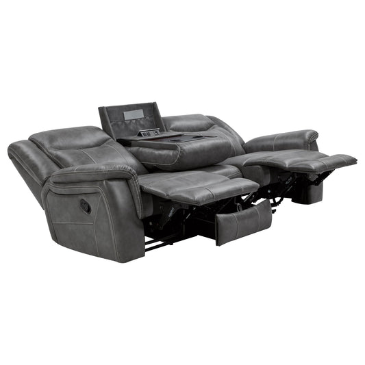 Hudson - Motion Sofa Pillow Top Arms Reclining Comfort - Gray
