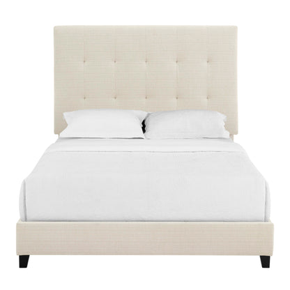 Tufted Upholstered Headboard Platform Bed