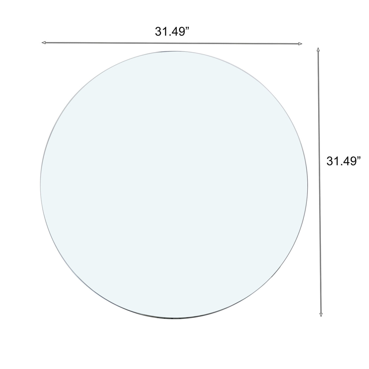 Round Tempered Glass Table Top